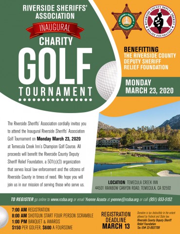 Register Today for the RCDSA Charity Golf Tournament!